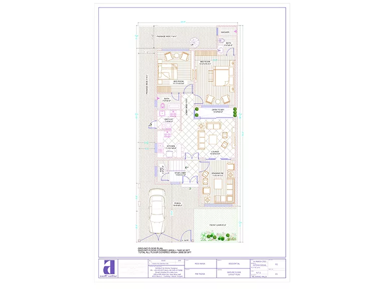 Miss Haniya Residential - Architecture plan 1